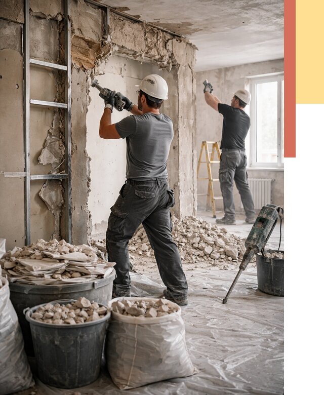 Демонтажные работы в Заинске от 2746 руб. — услуги и цена под ключ | ОТДЕЛОЧНИК-Знс