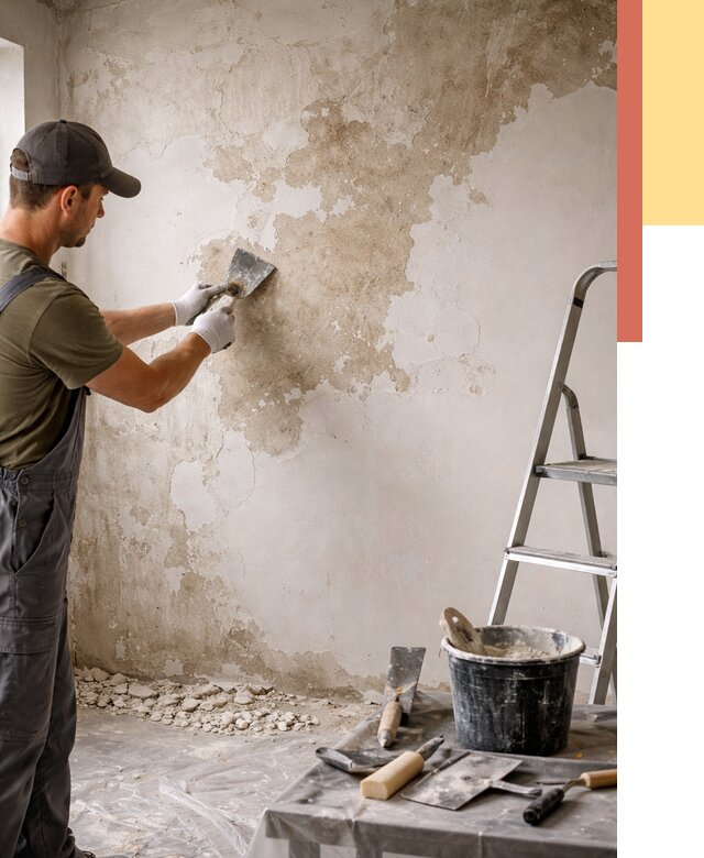 Снятие старой шпаклевки в Заинске от 1881 руб. — быстро и недорого | ОТДЕЛОЧНИК-Знс