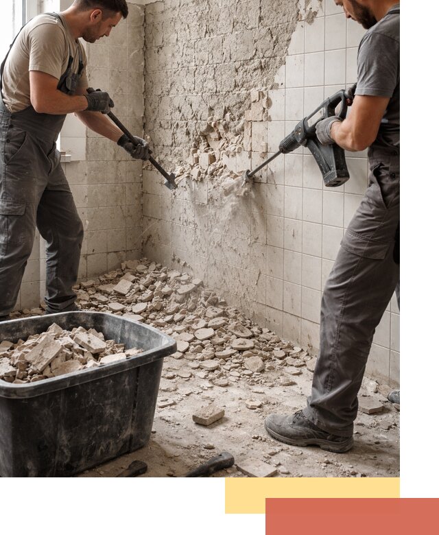 Демонтаж плитки со стен в Заинске быстро и аккуратно