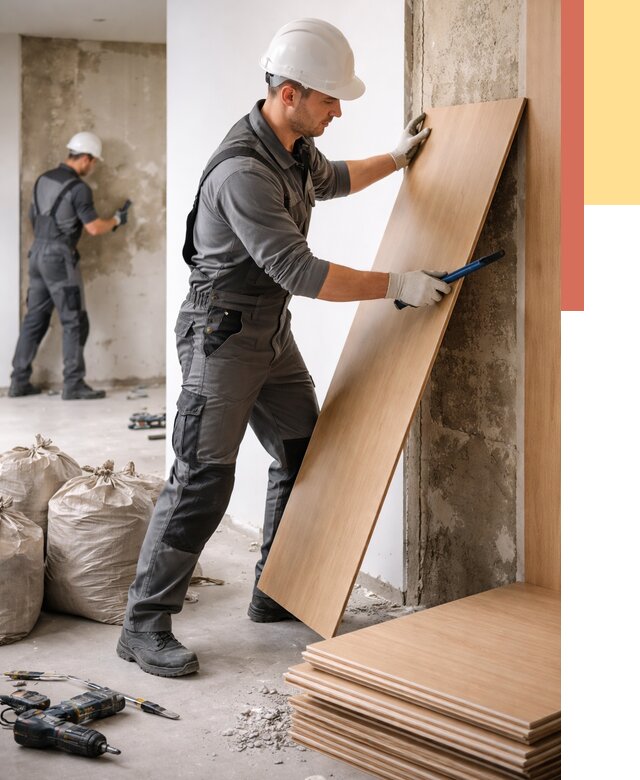 Демонтаж стеновых панелей в Заинске от 3559 руб. за м² быстро и недорого | ОТДЕЛОЧНИК-Знс