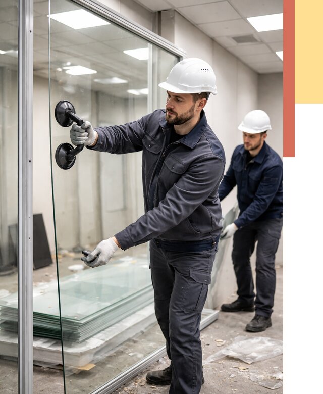 Демонтаж стеклянных перегородок в Заинске от 3254 руб. — быстро и недорого | ОТДЕЛОЧНИК-Знс