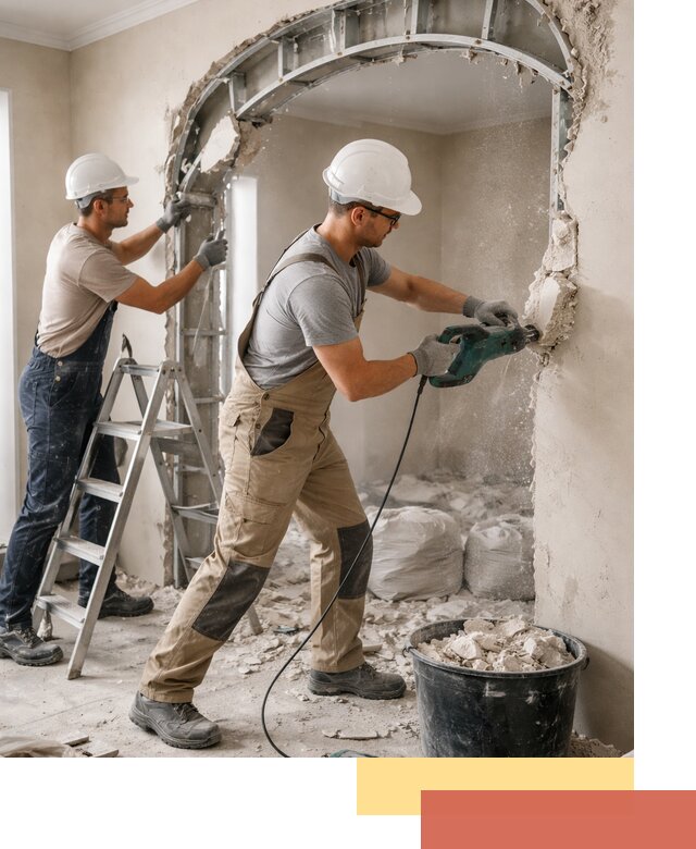 Демонтаж гипсокартонной арки в Заинске быстро и аккуратно