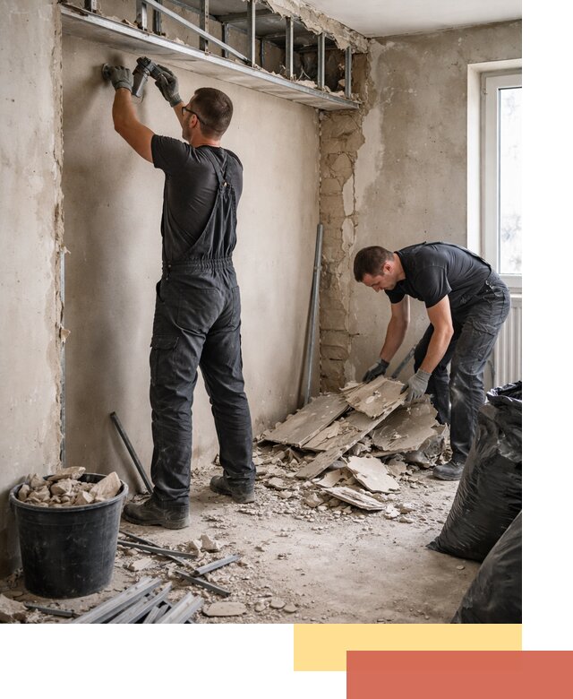 Демонтаж короба из гипсокартона в Заинске быстро и аккуратно