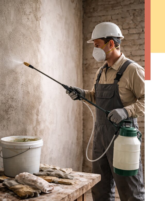 Антисептическая обработка стен в Заинске от 1220 руб. — быстро и недорого | ОТДЕЛОЧНИК-Знс