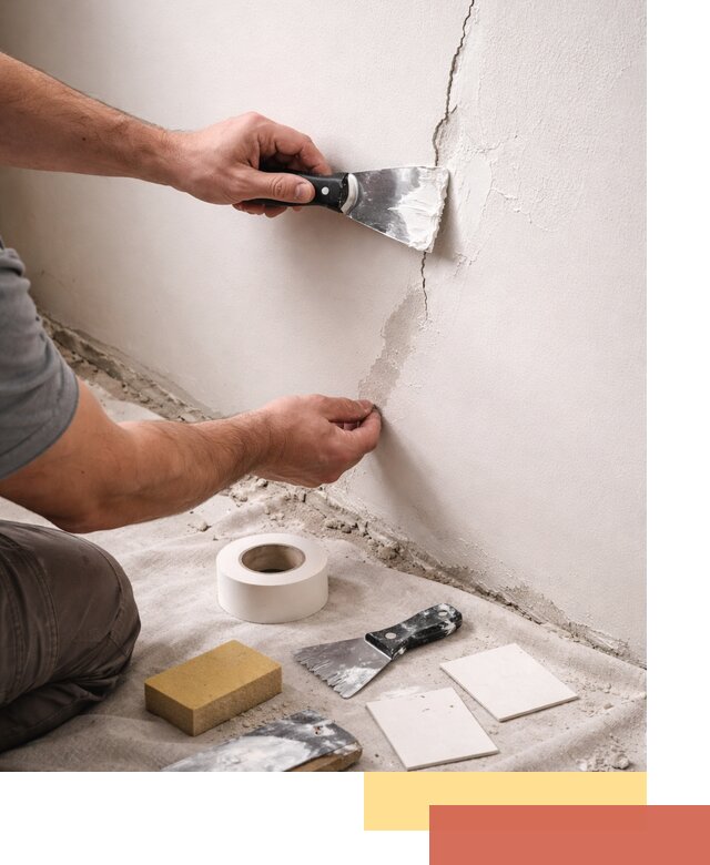 Заделка трещин и сколов в стенах и потолках в Заинске