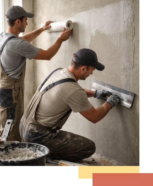 Армирование стен стеклосеткой в Заинске для прочной отделки