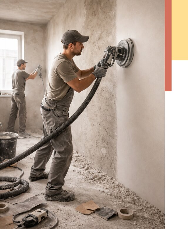 Шлифовка стен в Заинске от 1220 руб/м2 — быстро и недорого | ОТДЕЛОЧНИК-Знс