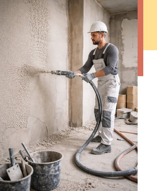 Машинная штукатурка стен в Заинске под ключ от 6610 руб./м2 | ОТДЕЛОЧНИК-Знс