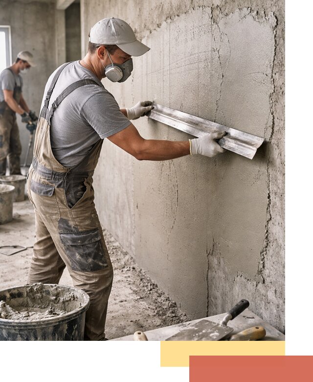 Штукатурка бетонных стен в Заинске качественно и долговечно