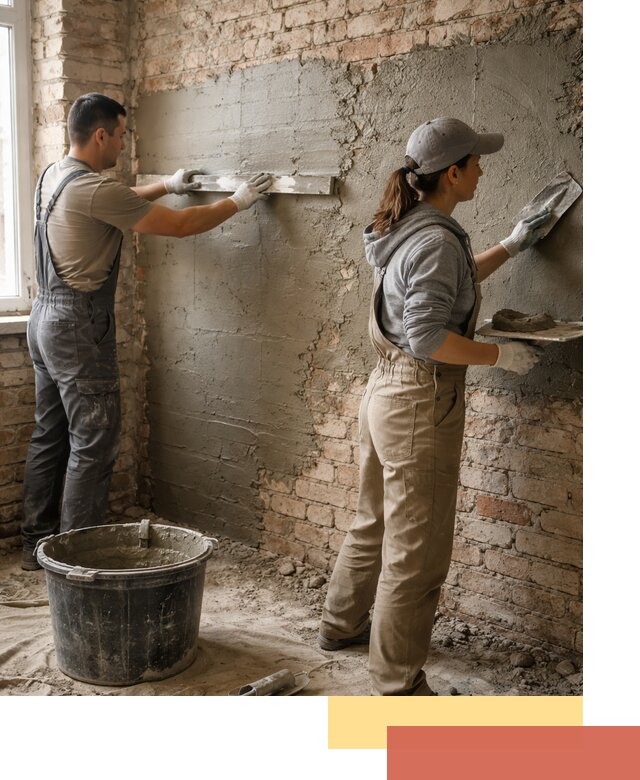 Штукатурка кирпичных стен в Заинске — качественно и надежно