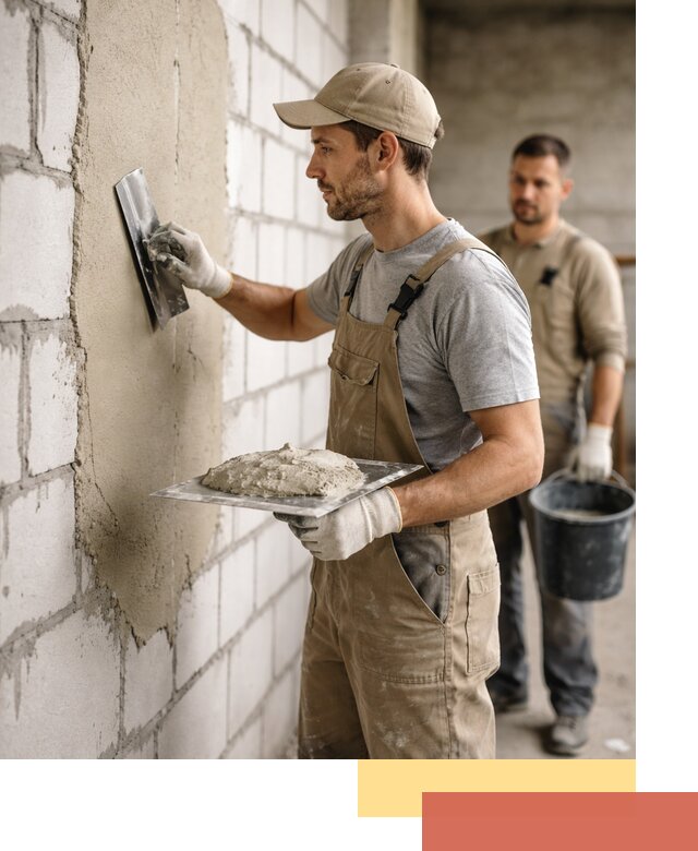 Штукатурка стен из газобетона в Заинске под ключ