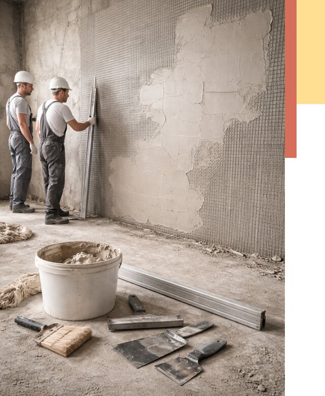 Штукатурка стен по сетке в Заинске от 5593 руб./м2 — быстро и недорого | ОТДЕЛОЧНИК-Знс