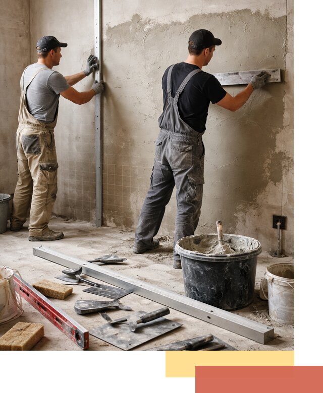 Профессиональная штукатурка стен под плитку в Заинске