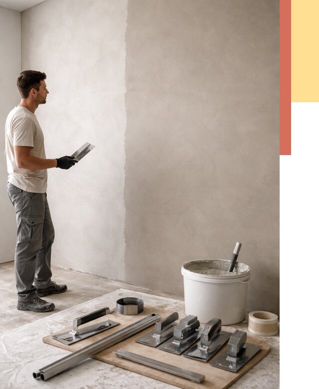 Нанесение микроцемента на стены в Заинске от 3254 руб./м2 под ключ | ОТДЕЛОЧНИК-Знс