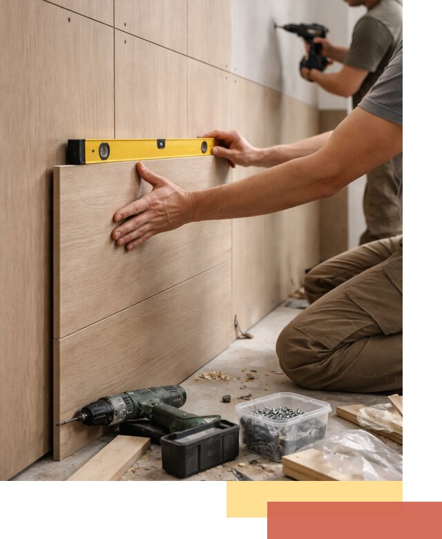 Профессиональный монтаж МДФ панелей на стены в Заинске