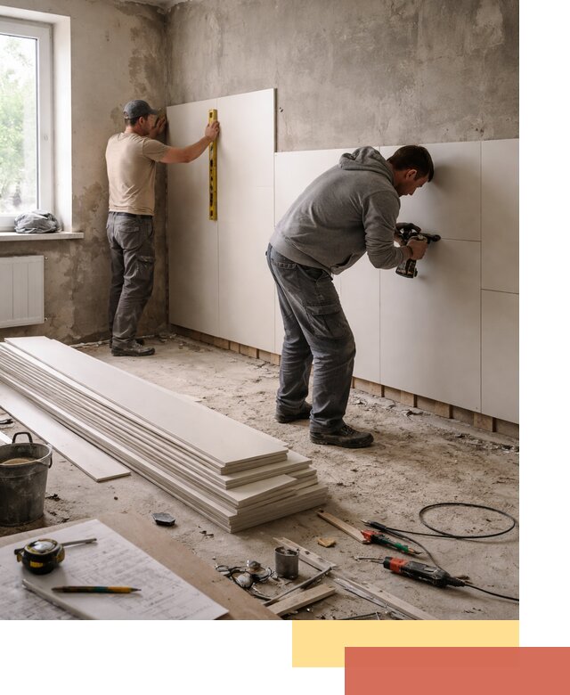 Монтаж ПВХ панелей на стены в Заинске качественно и быстро