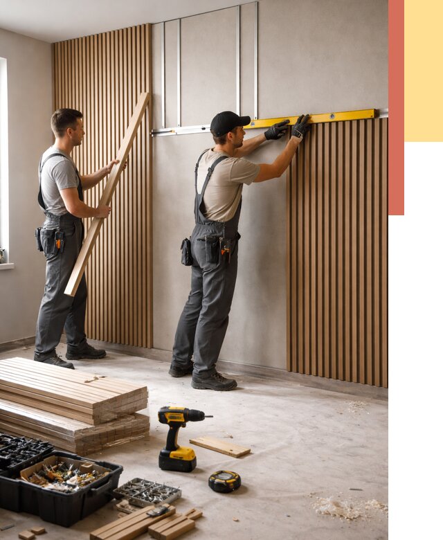 Монтаж реечных панелей на стены в Заинске от 1220 руб. — быстро и недорого | ОТДЕЛОЧНИК-Знс