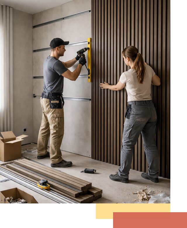 Монтаж реечных панелей на стены в Заинске