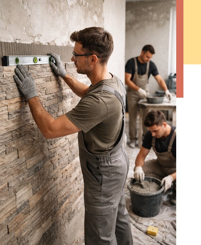 Монтаж искусственного камня в Заинске от 4576 руб. под ключ | ОТДЕЛОЧНИК-Знс