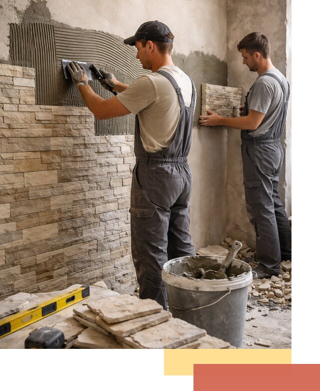 Монтаж искусственного камня в Заинске — облицовка стен и фасадов