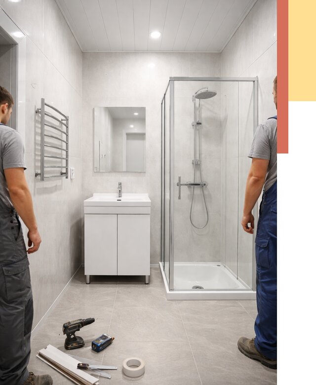 Отделка ванной комнаты панелями ПВХ в Заинске от 4576 руб. за м2 | ОТДЕЛОЧНИК-Знс