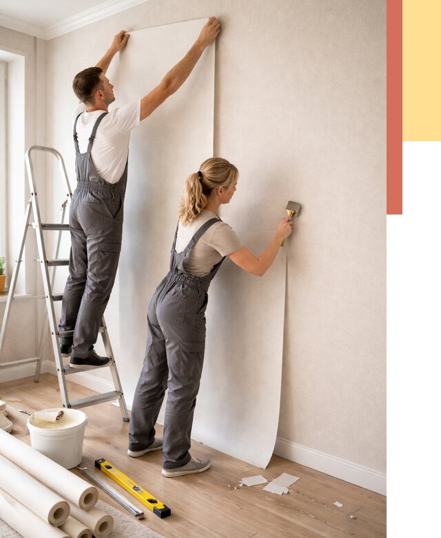 Поклейка флизелиновых обоев в Заинске от 6101 руб. | Быстро и недорого — ОТДЕЛОЧНИК-Знс