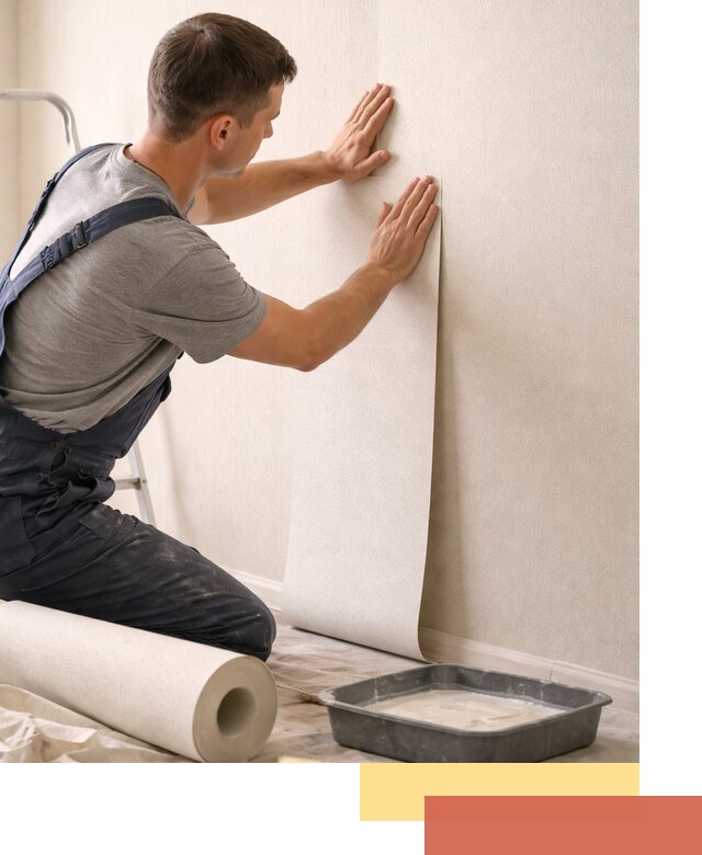 Поклейка флизелиновых обоев в Заинске качественно и быстро