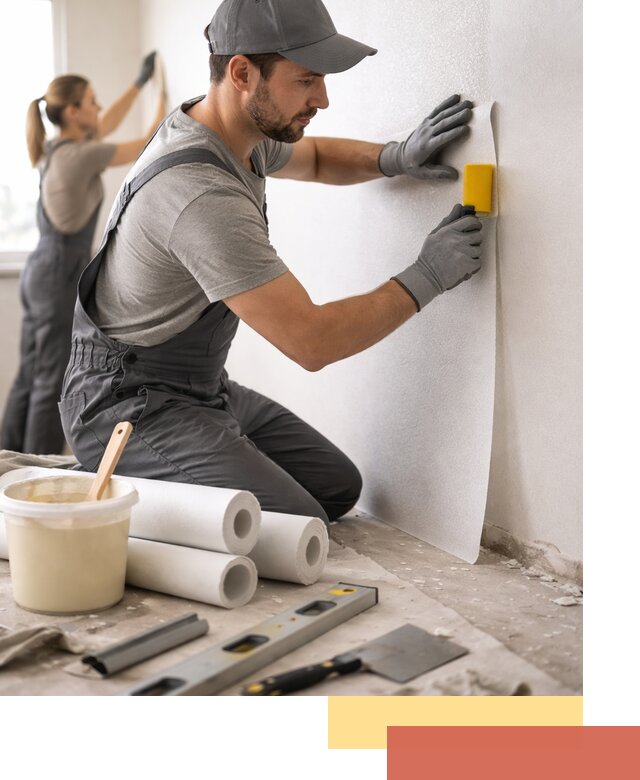 Поклейка стеклообоев профессионально в Заинске