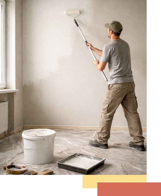 Покраска стен латексной краской в Заинске качественно и быстро