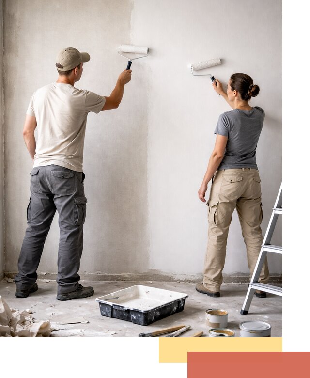 Окраска стен по стеклохолсту в Заинске качественно и долговечно