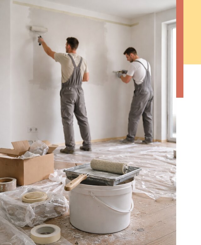 Покраска стен в квартире в Заинске от 2542 руб/м2 — быстро и недорого | ОТДЕЛОЧНИК-Знс