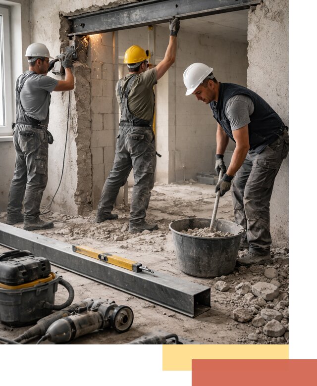 Создание проемов в стенах и несущих конструкциях в Заинске