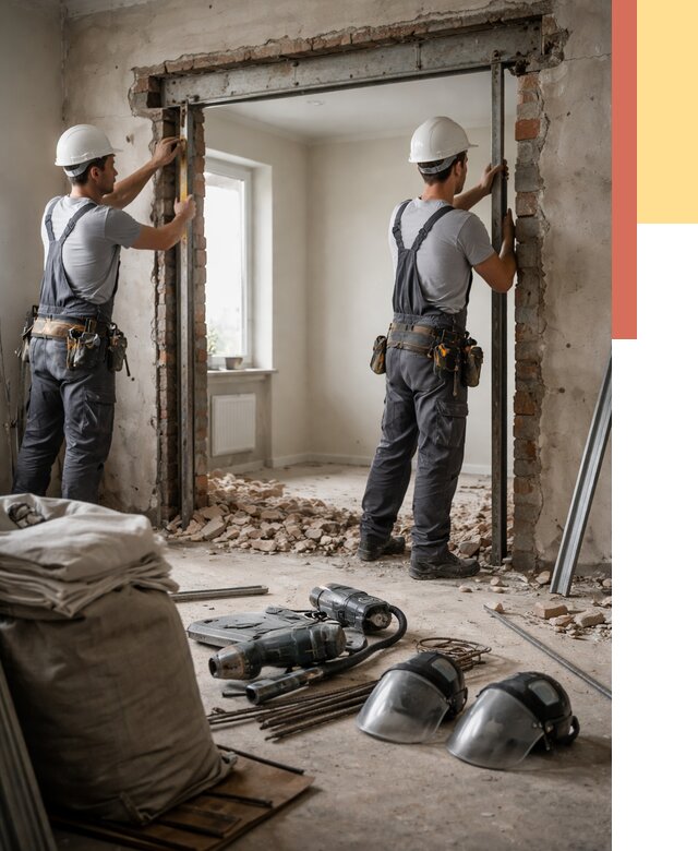 Расширение дверного проема в Заинске от 12711 руб. под ключ | ОТДЕЛОЧНИК-Знс