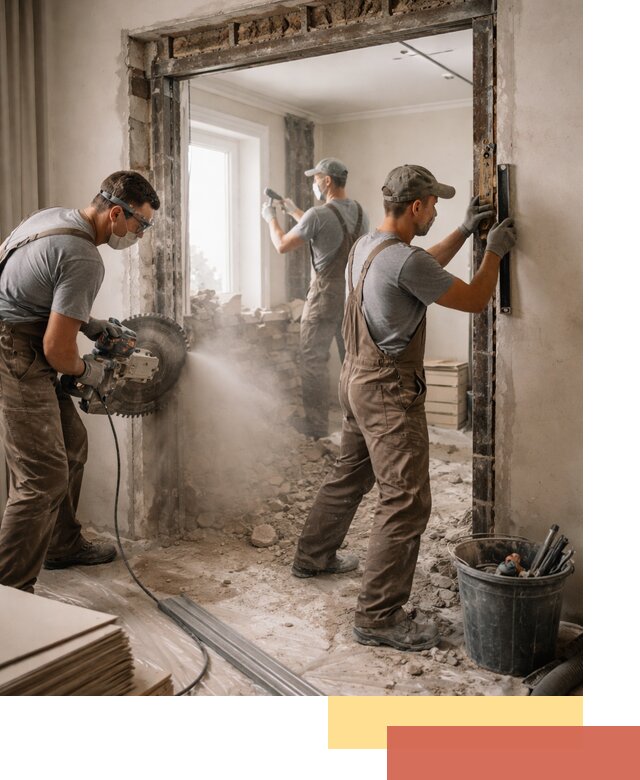 Расширение дверного проема под установку новой двери в Заинске