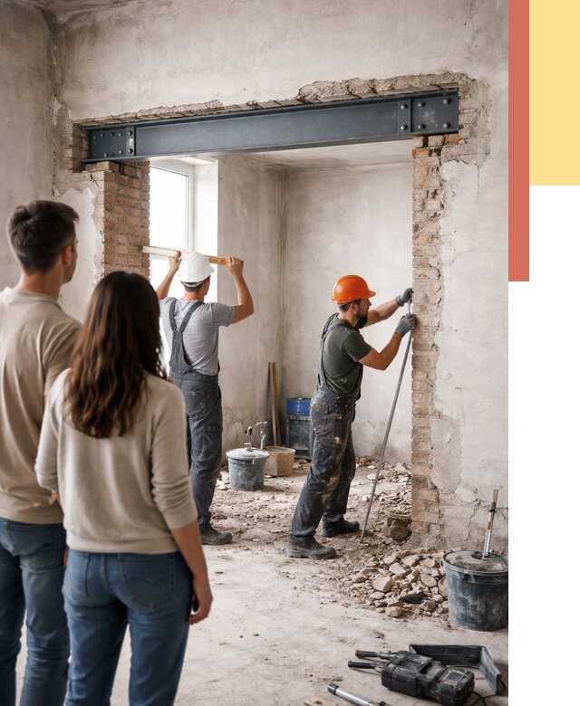 Усиление проема в стене в Заинске от 9661 руб. — усиление дверного проема металлоконструкцией | ОТДЕЛОЧНИК-Знс