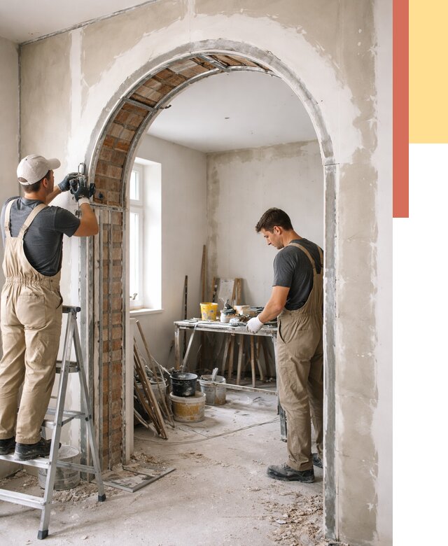 Устройство арочного проема в Заинске от 9661 руб. под ключ — быстро и недорого | ОТДЕЛОЧНИК-Знс