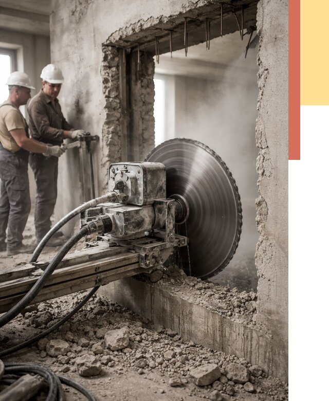 Алмазная резка проемов в Заинске от 4576 руб. быстро и недорого | ОТДЕЛОЧНИК-Знс