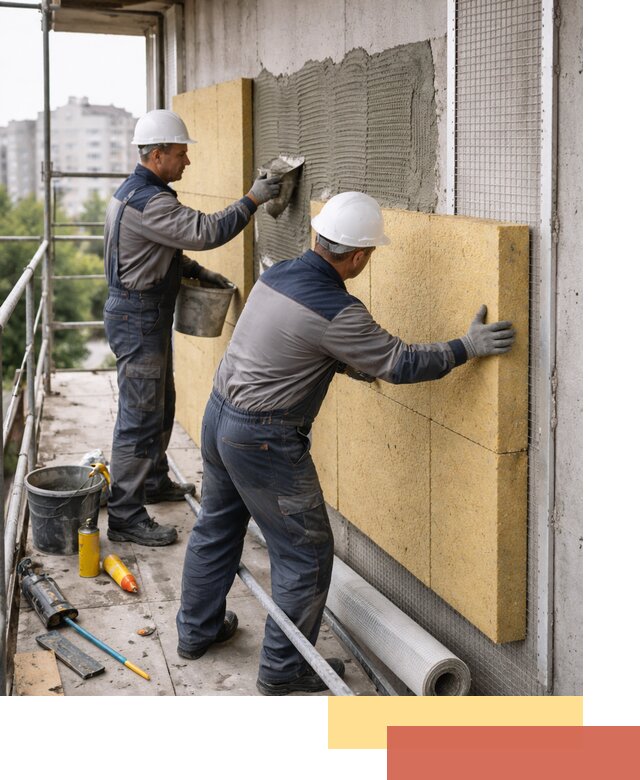 Утепление стен зданий и домов в Заинске качественно и надежно
