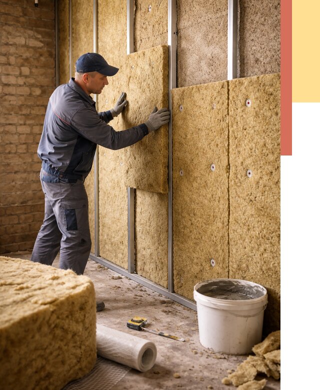 Утепление стен минватой в Заинске от 1373 руб./м2 — недорого и быстро | ОТДЕЛОЧНИК-Знс