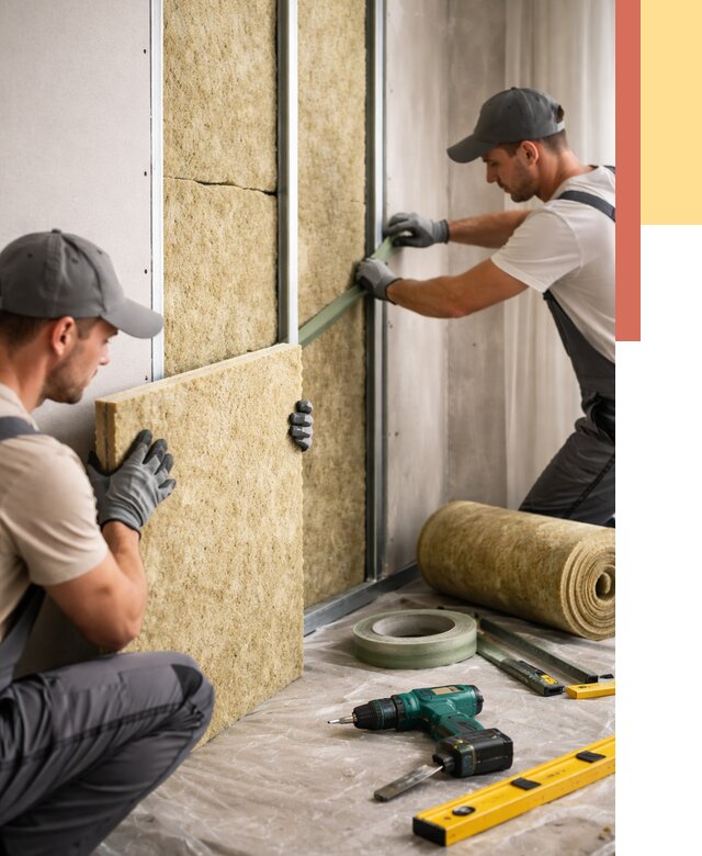 Шумоизоляция стен в Заинске под ключ от 1881 руб. | ОТДЕЛОЧНИК-Знс