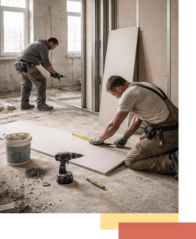 Кладка перегородок из ПГП под ключ в Заинске