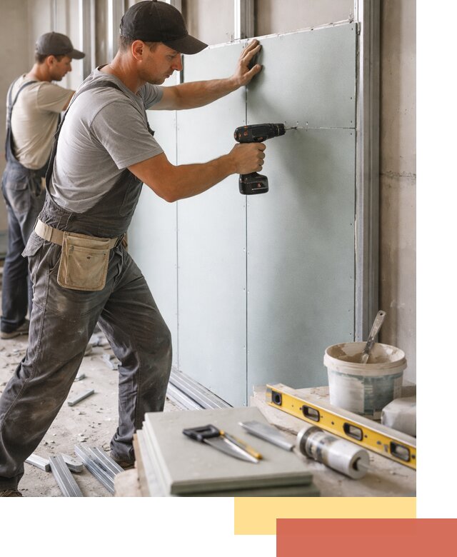 Кладка влагостойких перегородок ПГП в Заинске