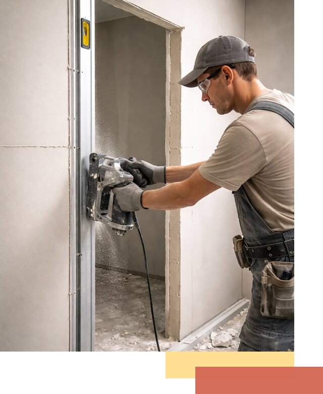 Устройство дверного проема в перегородке в Заинске