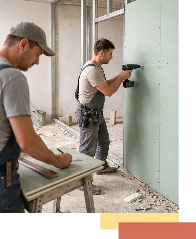 Перегородки из влагостойкого гипсокартона под ключ в Заинске