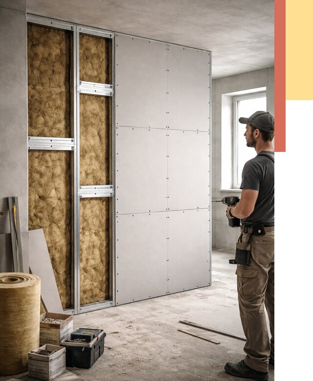 Усиленная перегородка под навеску в Заинске от 13016 руб. — монтаж под ключ | ОТДЕЛОЧНИК-Знс