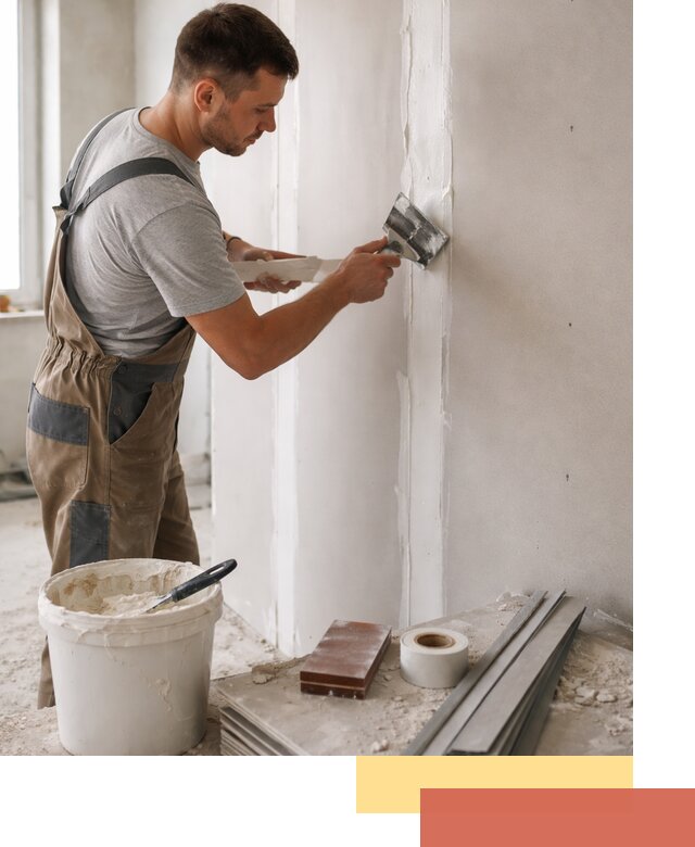 Шпаклевка перегородок из гипсокартона в Заинске качественно и быстро