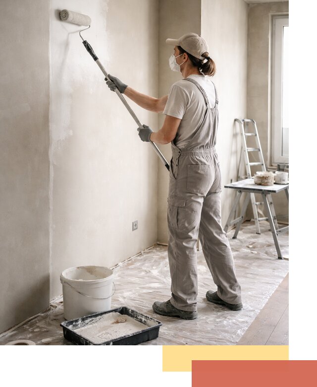 Покраска перегородок из гипсокартона в Заинске качественно и недорого