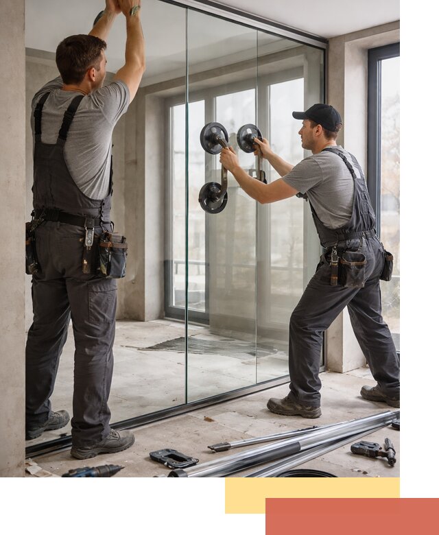 Цельностеклянные перегородки под ключ в Заинске