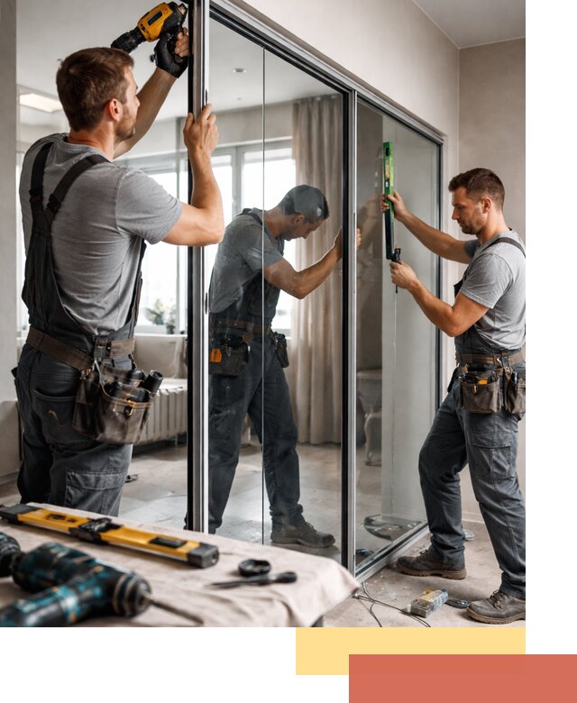 Каркасные стеклянные перегородки под ключ в Заинске