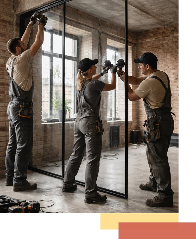 Стеклянные перегородки лофт — изготовление и монтаж в Заинске